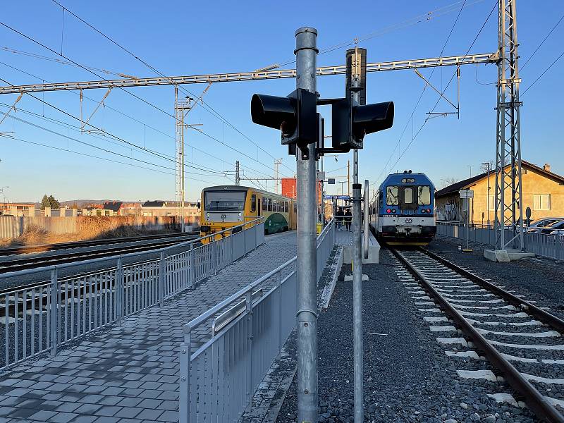 Železniční trať mezi Uničovem a Šumperkem, Uničov, 12. února 2022