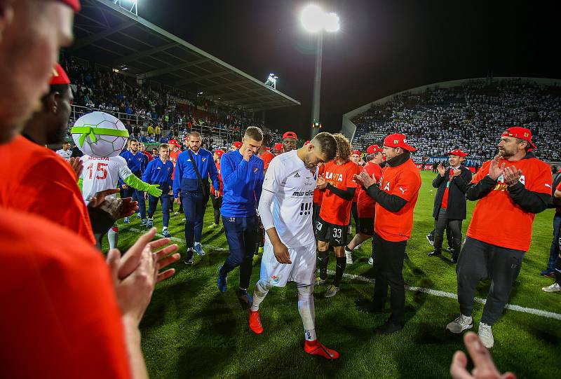 Finále fotbalového poháru MOL Cupu, Baník Ostrava - Slavia Praha 22.května 2019 v Olomouci.  Patrizio Stronati z Baníku Ostrava.