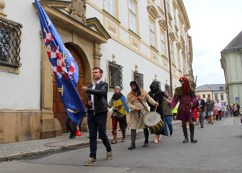 Pietní průvod k připomínce vraždy krále Václava III. v Olomouci, 4. srpna 2021