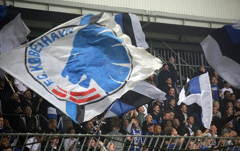 Fanoušci Kodaně na Andrově stadionu v Olomouci