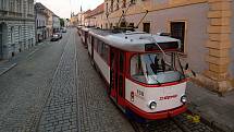 Tramvaje v Sokolské ulici v Olomouci.