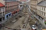 Archeologové našli základy historické městské brány při rekonstrukci třídy 1. máje v Olomouci.