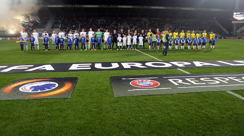 Zápas Evropské ligy FC FASTAV Zlín - FC Kodaň na Andrově stadionu v Olomouci