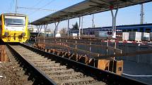 Výstavba nového pátého nástupiště na olomouckém hlavním nádraží 