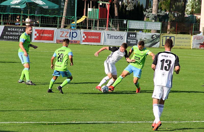 Fotbalisté 1. HFK Olomouc prohráli doma s Hranicemi 0:2.