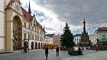 Vánoční strom pro Olomouc - příjezd a instalace na Horním náměstí - 22. listopadu 2020