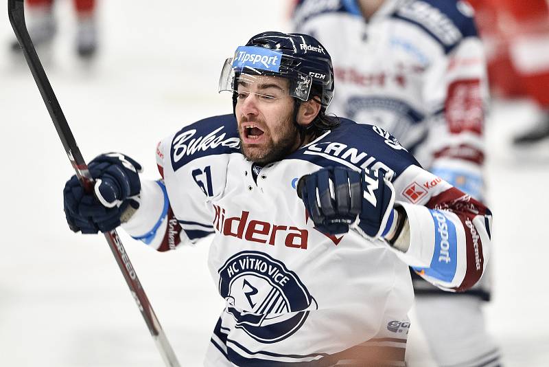 Utkání 27. kola hokejové extraligy: HC Vítkovice Ridera - HC Olomouc, 18. prosince 2019 v Ostravě. Na snímku Peter Trška.