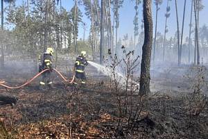 V pátek hořel hektar lesa na Velkém Kosíři. Foto: HZS Olomouckého kraje