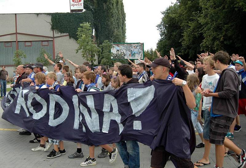 Fanoušci fotbalového týmu SK Sigma Olomouc uspořádali pochod z Horního náměstí na Andrův stadion