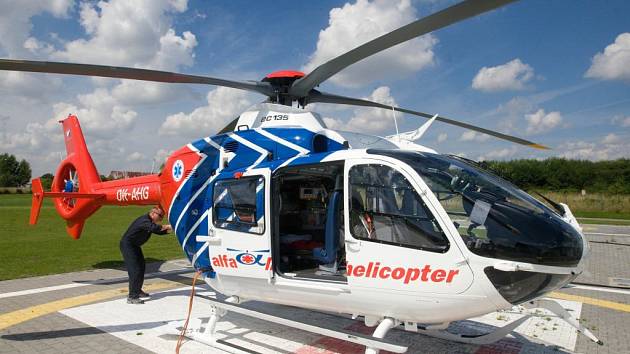 Heliport letecké záchranné služby v Olomouci. Ilustrační foto