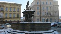 Kašna Tritonů na náměstí Republiky v Olomouci