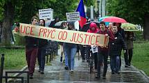 Demonstrace za nezávislost justice v Olomouci, 13. 5. 2019