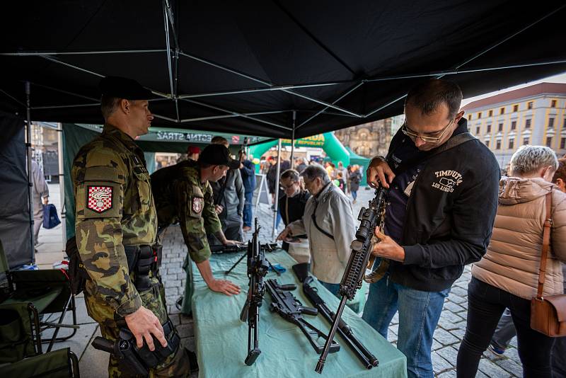 V centru města se uskutečnil festival vojenských hudeb, 27. srpna 2021 v Olomouci.