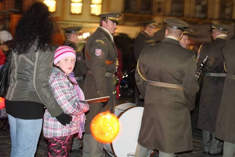 Lampionový průvod k výročí 28. října v Olomouci