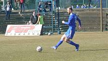 Rezerva olomoucké Sigmy (v modrém) porazila při své domácí jarní premiéře béčko Slovácka v poměru 3:1.