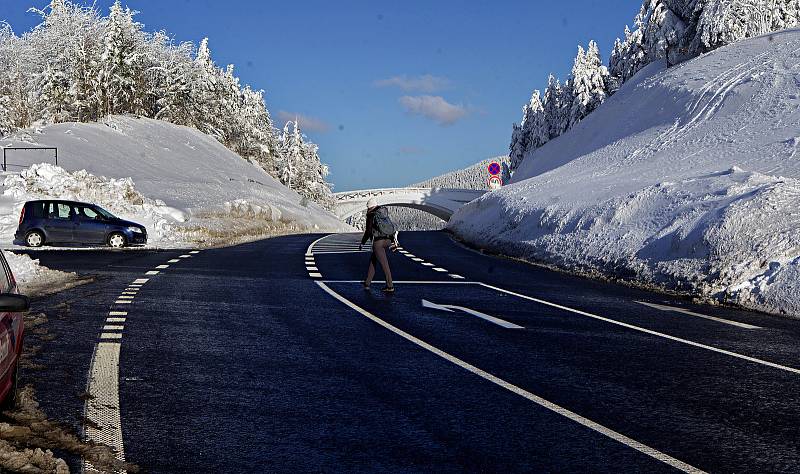 Silnice přes Červenohorské sedlo - 31. 1. 2019