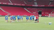 Olomoucká Sigma při tréninku na stadionu Sevilly FC