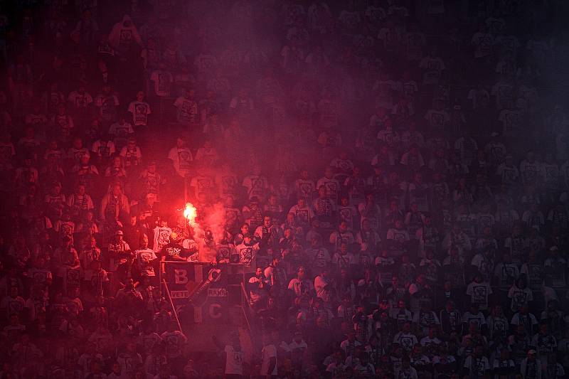 Finále fotbalového poháru MOL Cupu: FC Baník Ostrava - SK Slavia Praha, 22. května 2019 v Olomouci. Fanoušci Baníku.