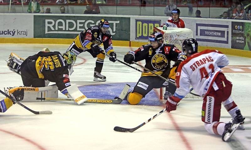 Olomoučtí hokejisté v extraligové generálce doma prohráli 1:3 s Litvínovem.