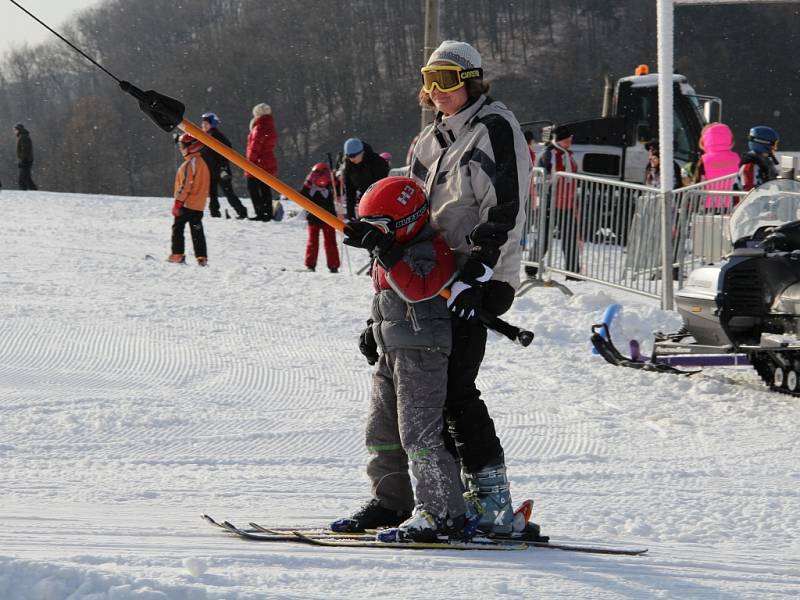 Lyžování v Hlubočkách 25. ledna 2014