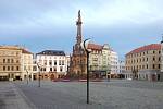 "Plácačky". Vizualizace rozmístění původních lamp z projektu rekonstrukce Horního náměstí v Olomouci