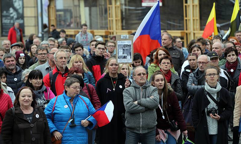 Pochod a demonstrace v Olomouci.