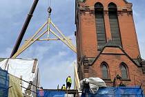 Rekonstrukce červeného kostela v Olomouci, 24. května 2021