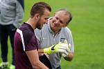 Harry Kane. Poslední ladění na Euro U21 - anglická reprezentace v tréninkvém areálu Sigmy v Olomouci - Řepčíně