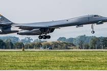 Americký bombardér B-1B Lancer na Dnech NATO na mošnovském letišti