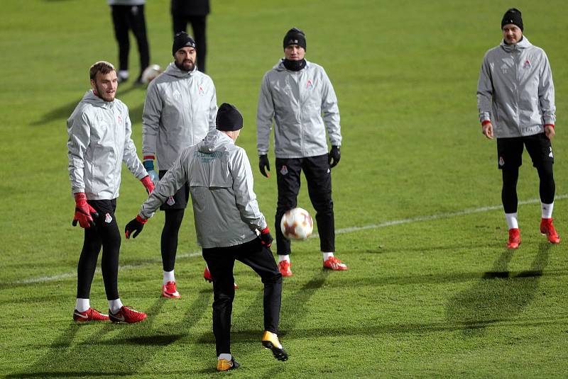 Trénink FC Lokomotiv Moskva na Andrově stadionu v Olomouci