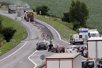 Oprava frekventované silnice I/55 Olomouc - Přerov u Vsiska, 7. července 2020
