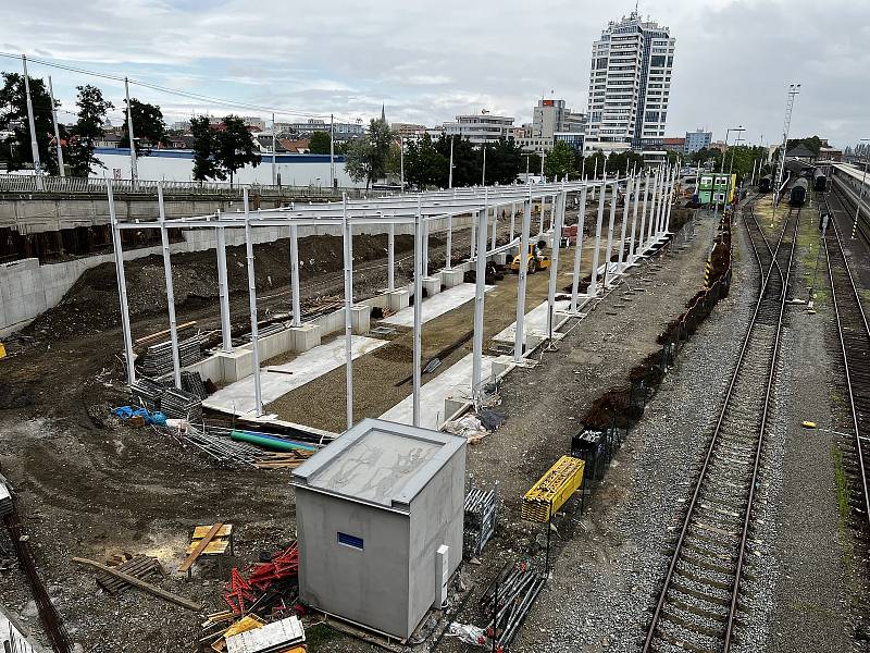 Stavba nové haly pro tramvaje v Olomouci, 11. července 2022