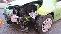 Nehoda auta Hyundai nedaleko Litovle