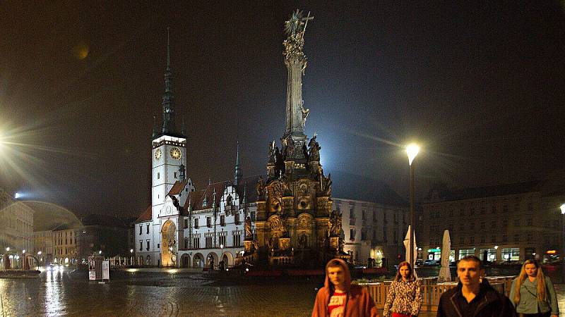 Horní náměstí v Olomouci se Sloupem Nejsvětější Trojice