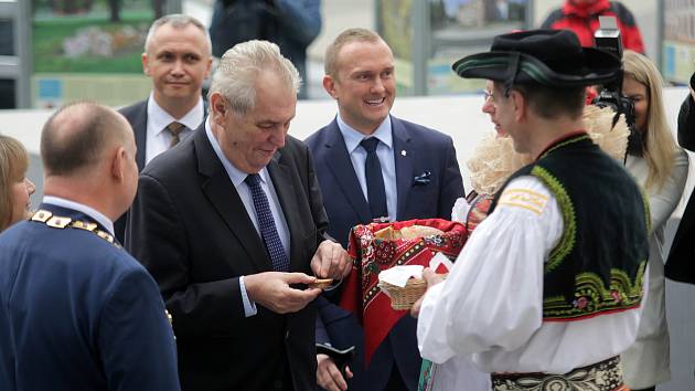 Prezident Miloš Zeman v sídle krajského úřadu v Olomouci
