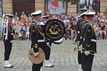 Vojenská hudba zněla v sobotu 1. září centrem Olomouce. Na Horním náměstí, před tamní radnicí, pokračoval XXIV. Mezinárodní festival vojenských hudeb.