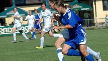 Fotbalistky 1. FC Olomouc (v modrém) 