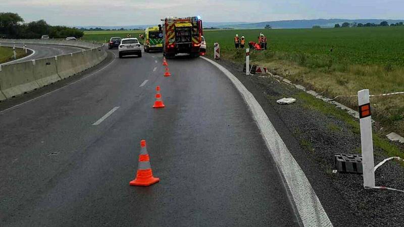 Tragická nehoda motocyklisty na obchvatu Olomouce