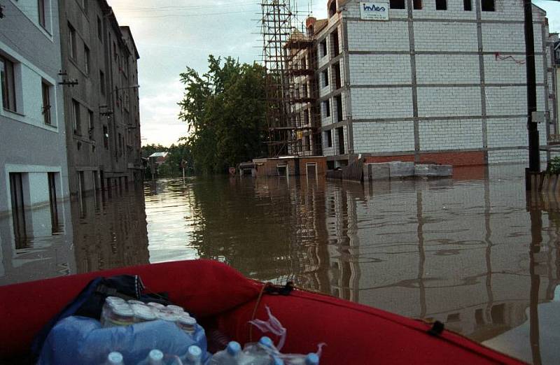 Olomouc, Hanáckého pluku, 9. července 1997 večer