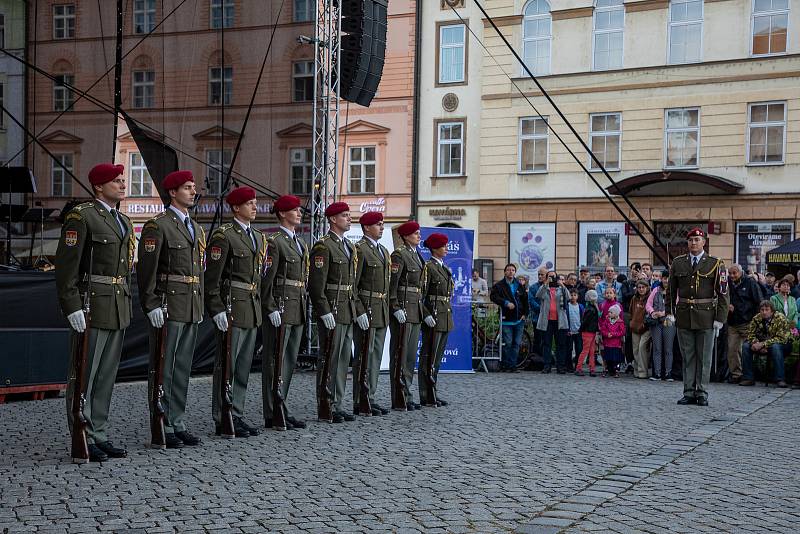 V centru města se uskutečnil festival vojenských hudeb, 27. srpna 2021 v Olomouci.