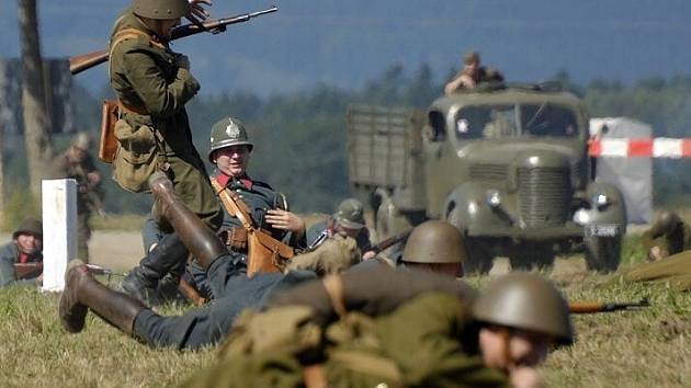 Vojenskohistorická akce Cihelna u Králík. Ilustrační foto