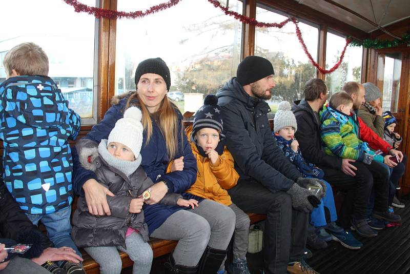 Mikulášská jízda tramvají v sobotu 7. prosince 2019 v Olomouci