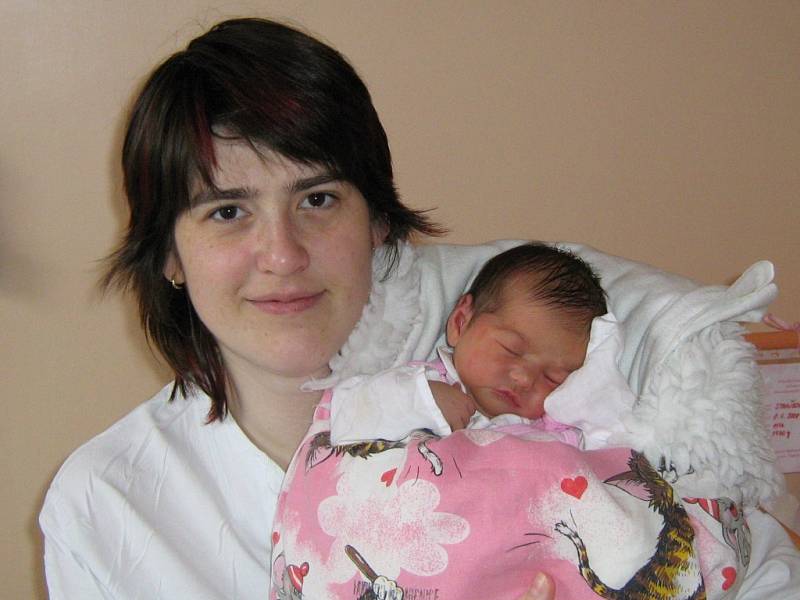 Daniela Staňková, narozena v Olomouci 8.1.2008, váha: 2970 g, míra: 49 cm, Křelov. 
