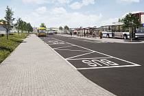Podoba nového autobusového nádraží v Litovli.
