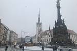 Sněžení v Olomouci. 3. prosince 2020