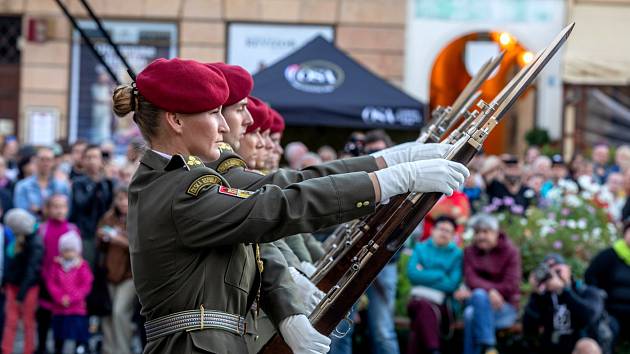 Festival vojenských hudeb na Horním náměstí v Olomouci, pátek 27. srpna 2021