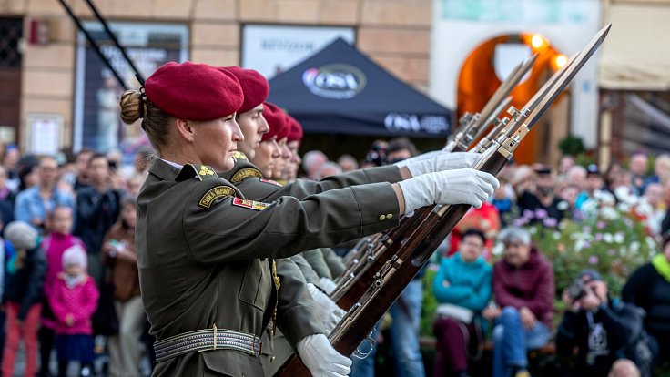 Festival vojenských hudeb na Horním náměstí v Olomouci, pátek 27. srpna 2021