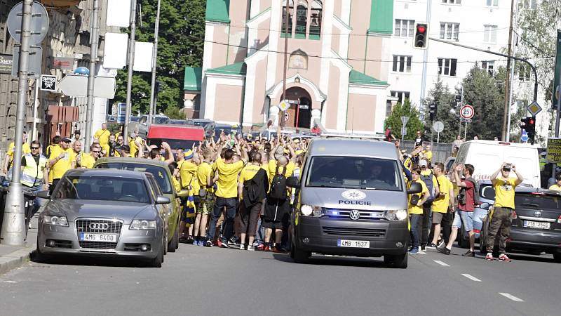 Fanoušci Opavy v Olomouci na finále českého poháru