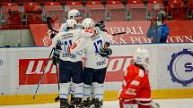 Olomoučtí hokejisté v třetím zápase předkola proti Plzni.