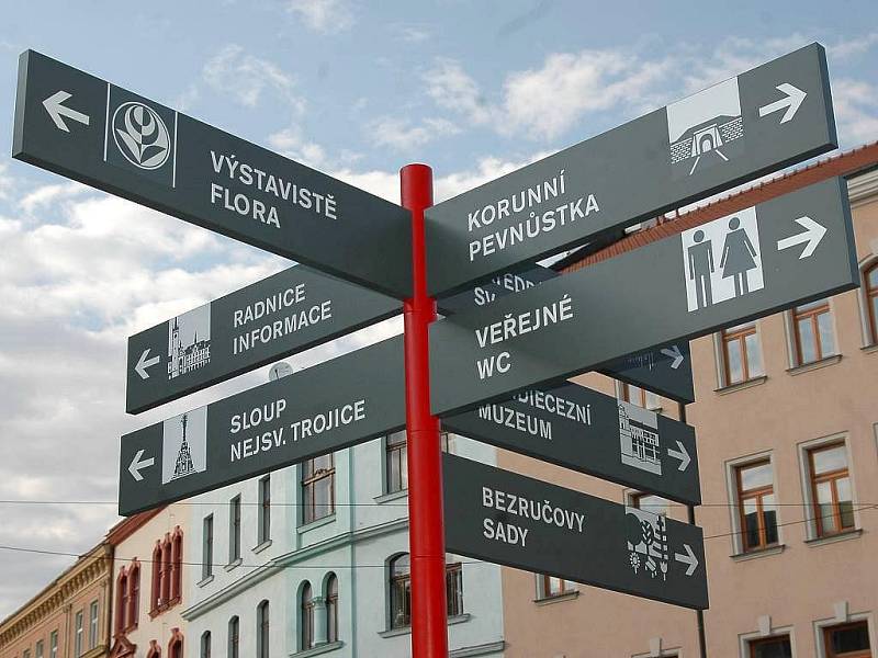Nové orientační ukazatele v Olomouci
